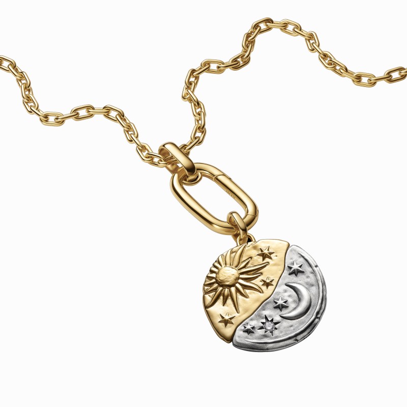 Charm Pandora Medallón Sol y Luna Dorado 764806C01