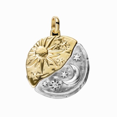 Charm Pandora Medallón Sol y Luna Dorado 764806C01