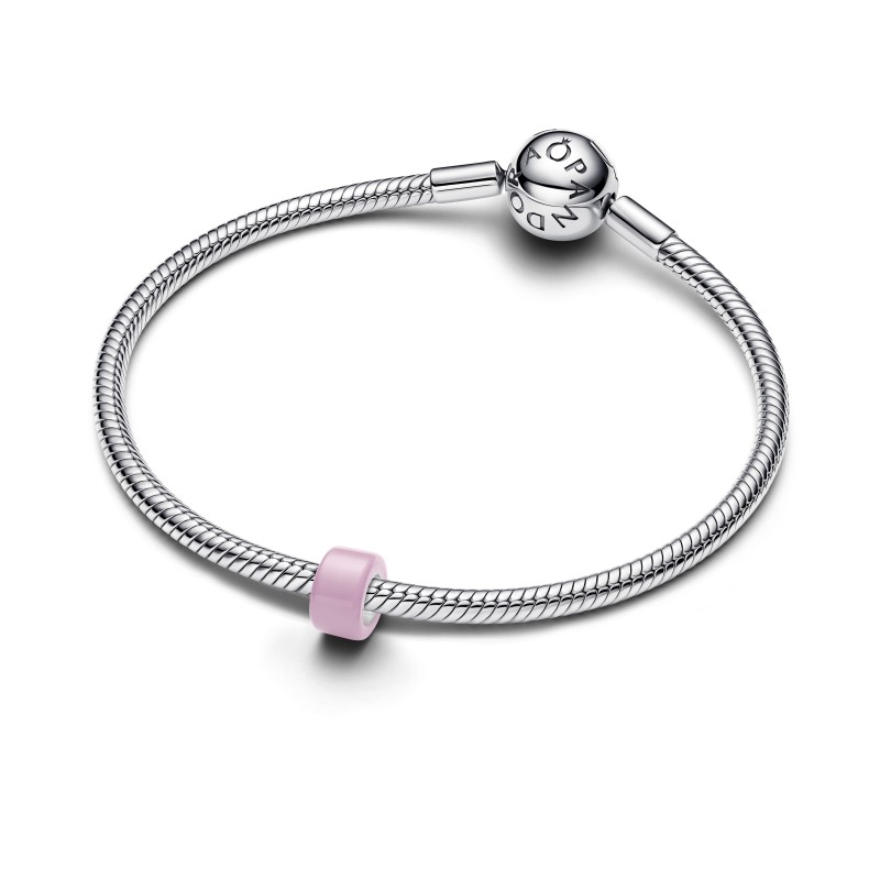 Charm Pandora plata Cristal de Murano Rosa 794773C05