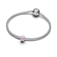 Charm Pandora plata Cristal de Murano Rosa 794773C05