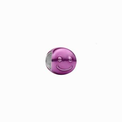 Charm Pandora Mini plata Cara Feliz Rosa 794815C01