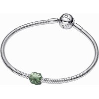 Charm Pandora Mini plata Trébol Verde esmalte verde 794817C01