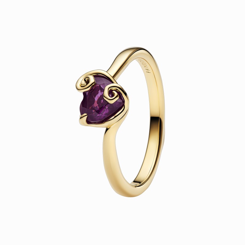 Anillo Pandora dorado Corazón Morado Sally de Pesadilla antes de Navidad de Disney 164734C01