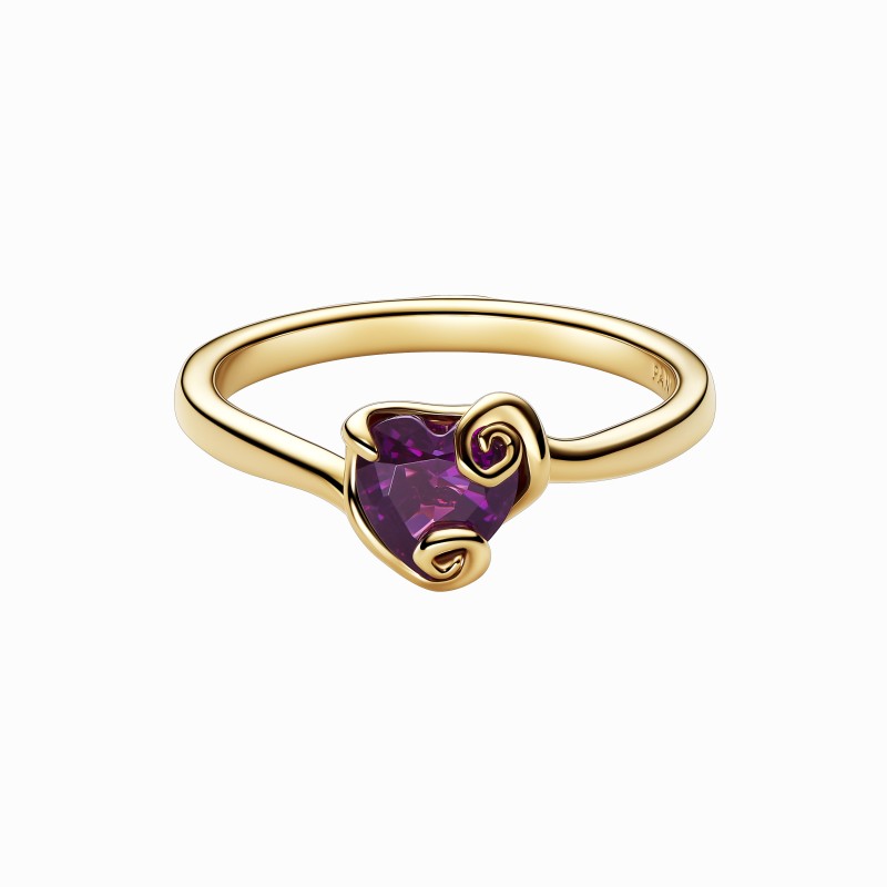Anillo Pandora dorado Corazón Morado Sally de Pesadilla antes de Navidad de Disney 164734C01