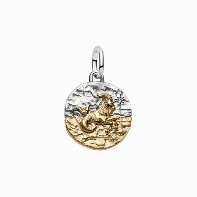 Charm Medallón Pandora plata y dorado Zodiaco Capricornio 764987C01