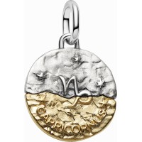 Charm Medallón Pandora plata y dorado Zodiaco Capricornio 764987C01