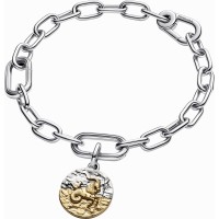 Charm Medallón Pandora plata y dorado Zodiaco Capricornio 764987C01