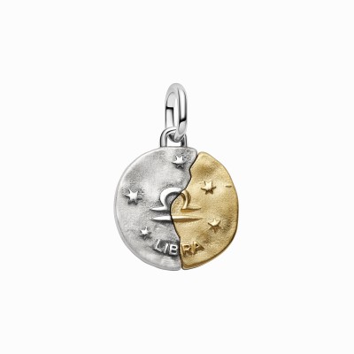 Charm Medallón Pandora plata y dorado Zodiaco Libra 764983C01 2