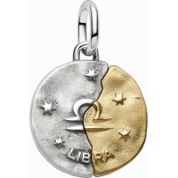 Charm Medallón Pandora plata y dorado Zodiaco Libra 764983C01
