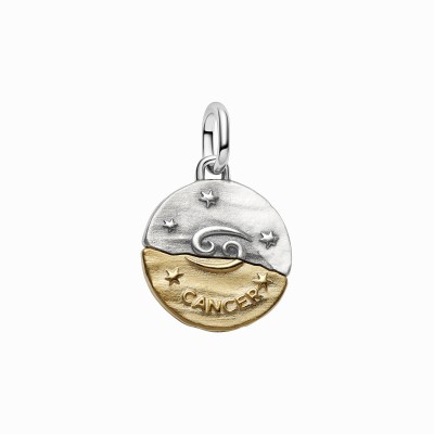 Charm Medallón Pandora plata y dorado Zodiaco Cáncer 764984C01 2
