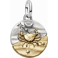 Charm Medallón Pandora plata y dorado Zodiaco Cáncer 764984C01