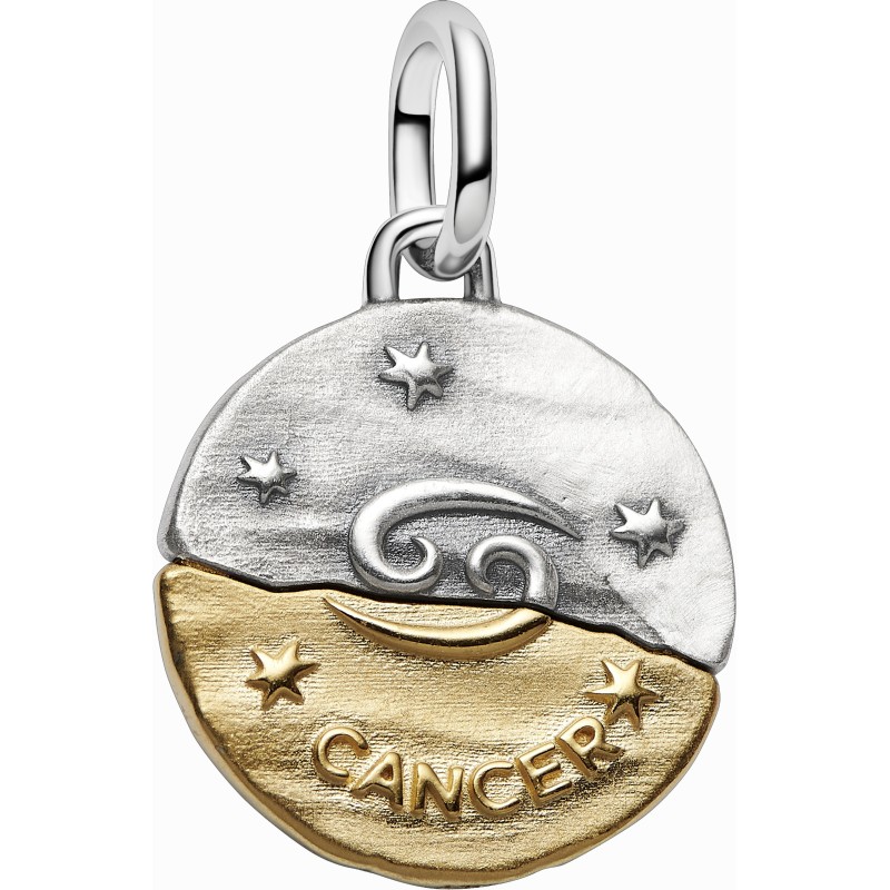 Charm Medallón Pandora plata y dorado Zodiaco Cáncer 764984C01