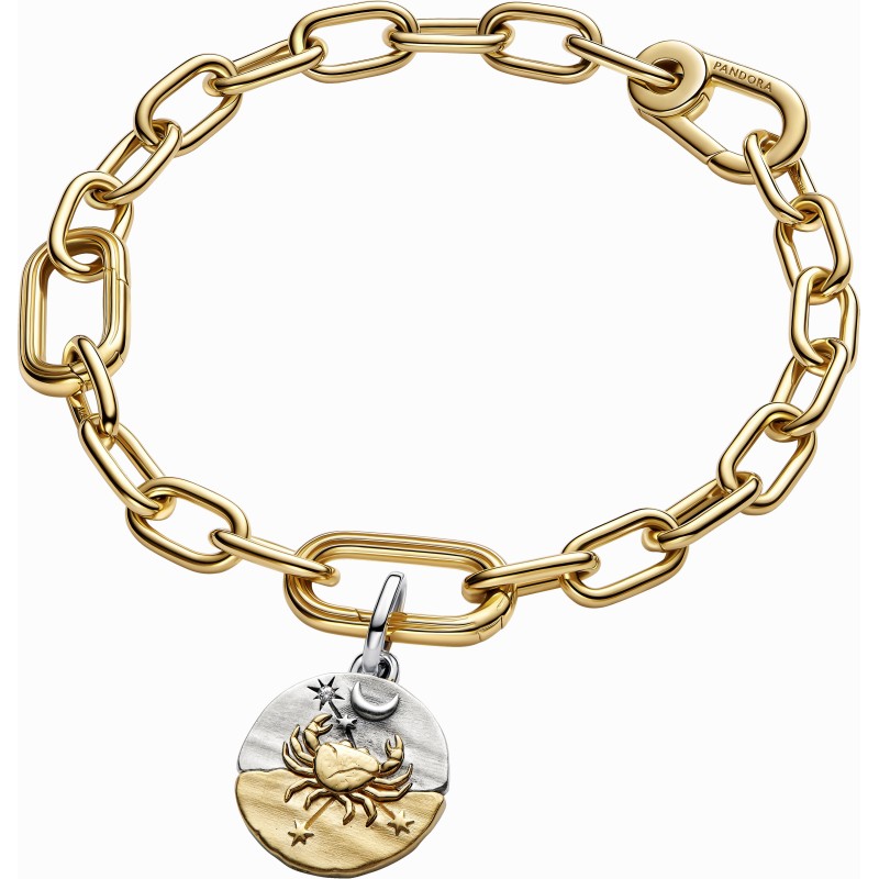 Charm Medallón Pandora plata y dorado Zodiaco Cáncer 764984C01