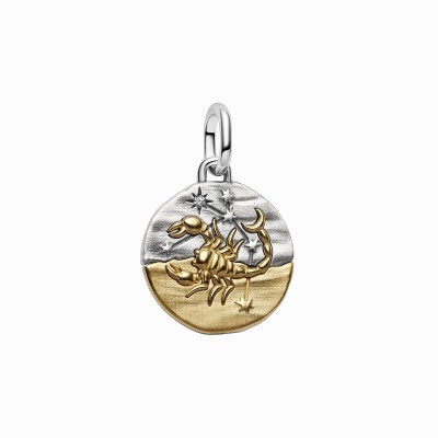 Charm Medallón Pandora plata y dorado Zodiaco Escorpio 764985C01