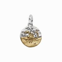 Charm Medallón Pandora plata y dorado Zodiaco Escorpio 764985C01