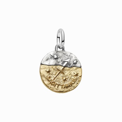 Charm Medallón Pandora plata y dorado Zodiaco Sagitario 764988C01 2