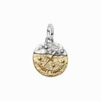 Charm Medallón Pandora plata y dorado Zodiaco Sagitario 764988C01