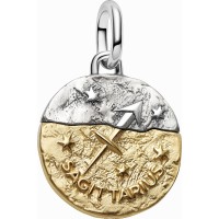 Charm Medallón Pandora plata y dorado Zodiaco Sagitario 764988C01
