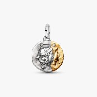 Charm Medallón Pandora plata y dorado Zodiaco Géminis 764989C01
