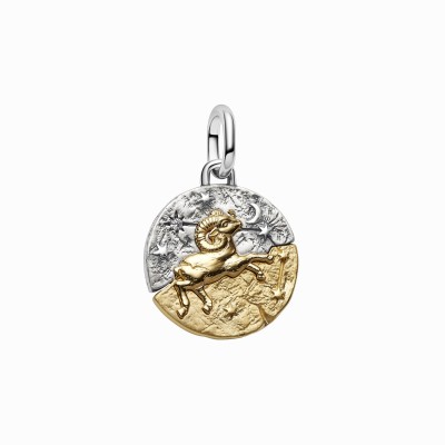 Charm Medallón Pandora plata y dorado Zodiaco Aries 764993C01