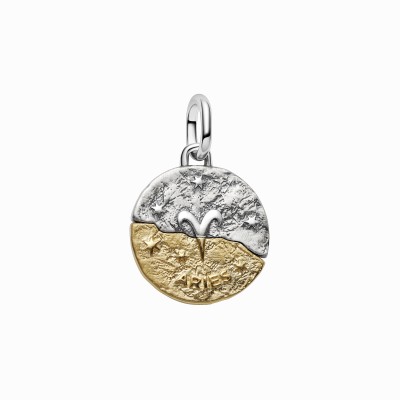 Charm Medallón Pandora plata y dorado Zodiaco Aries 764993C01 2