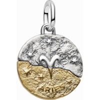 Charm Medallón Pandora plata y dorado Zodiaco Aries 764993C01