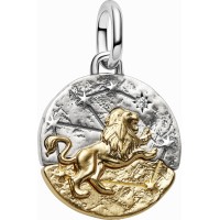 Charm Medallón Pandora plata y dorado Zodiaco Leo 764994C01