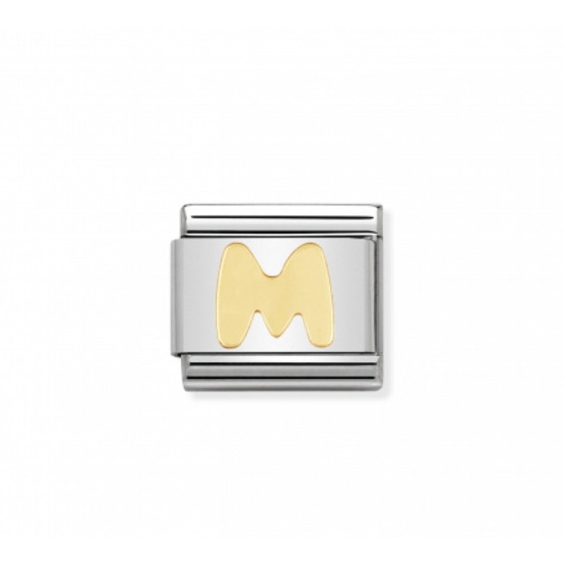 Link Classic  Letra M acero/oro 030101 13