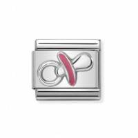 Link Nomination Acero y Plata Chupete Rosa 330202 39