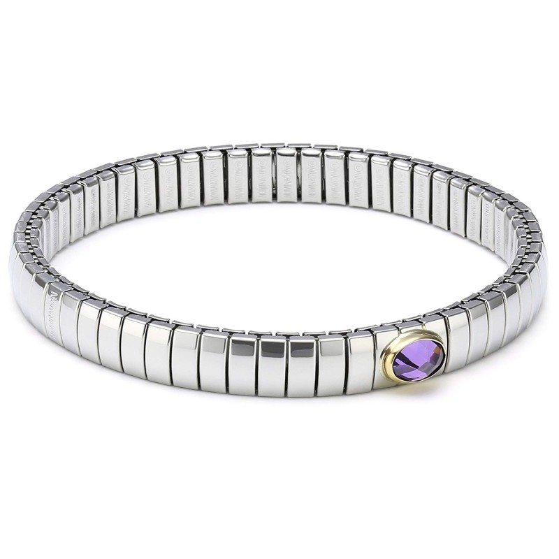 Pulsera Nominatión Extensión Acero y Oro  Circonita Azul 042504 001