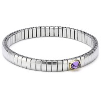 Pulsera Nominatión Extensión Acero y Oro  Circonita Azul 042504 001