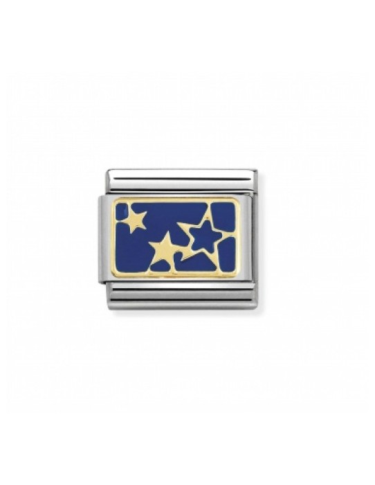 Link Classic Nomination Acero y Oro Estrellas Azules 030284 44