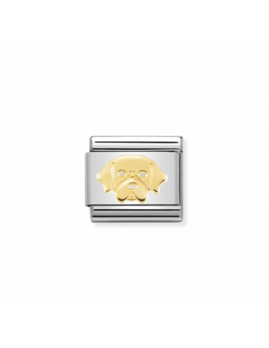 Link Nomination Acero y Oro Golden Retrivier 030162 56