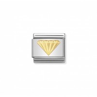 Link Nomination Acero y Oro Diamante 030115 03 | Joyería River