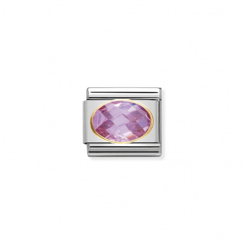 Link Nomination Acero y Oro "Rosa" 030601 003 | Joyería River