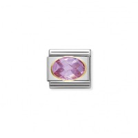 Link Nomination Acero y Oro "Rosa" 030601 003 | Joyería River