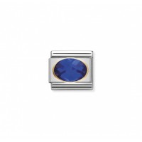 Link Nomination Acero y Oro "Azul marino" 030601 007 | Joyería River