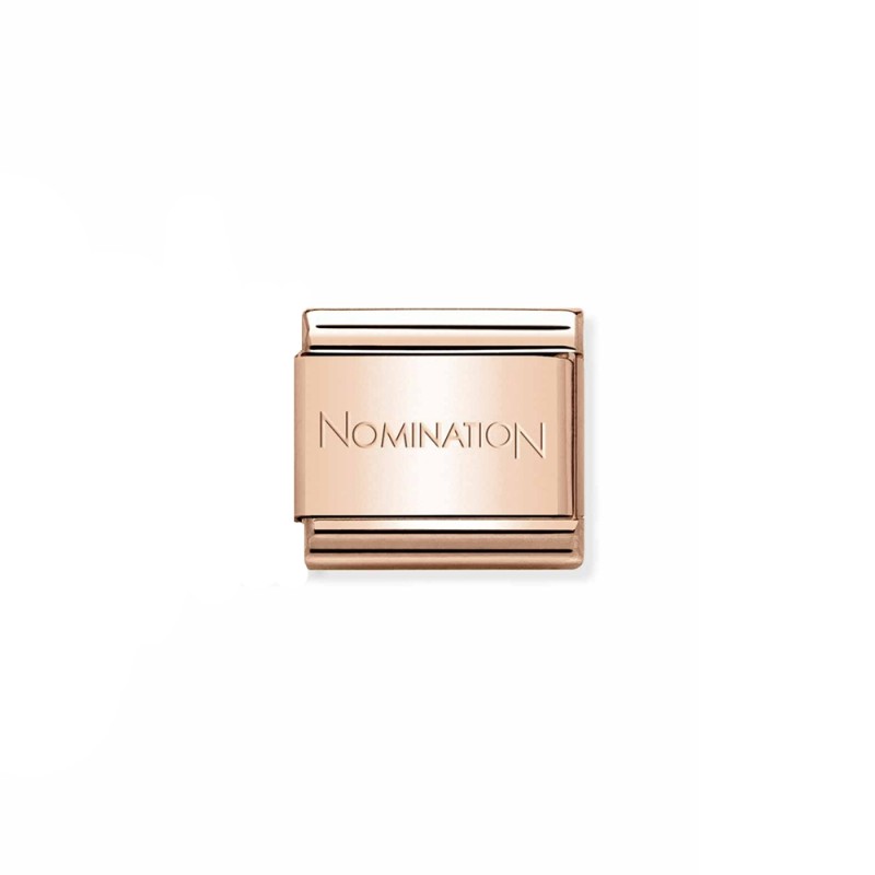 Link Nomination Acero Rosa liso 030001 011L | Joyería River