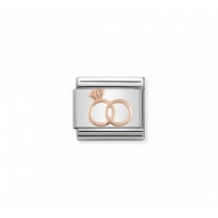 Link Nomination Acero y Oro Rosa "Alianzas" 430104 13 | Joyería River