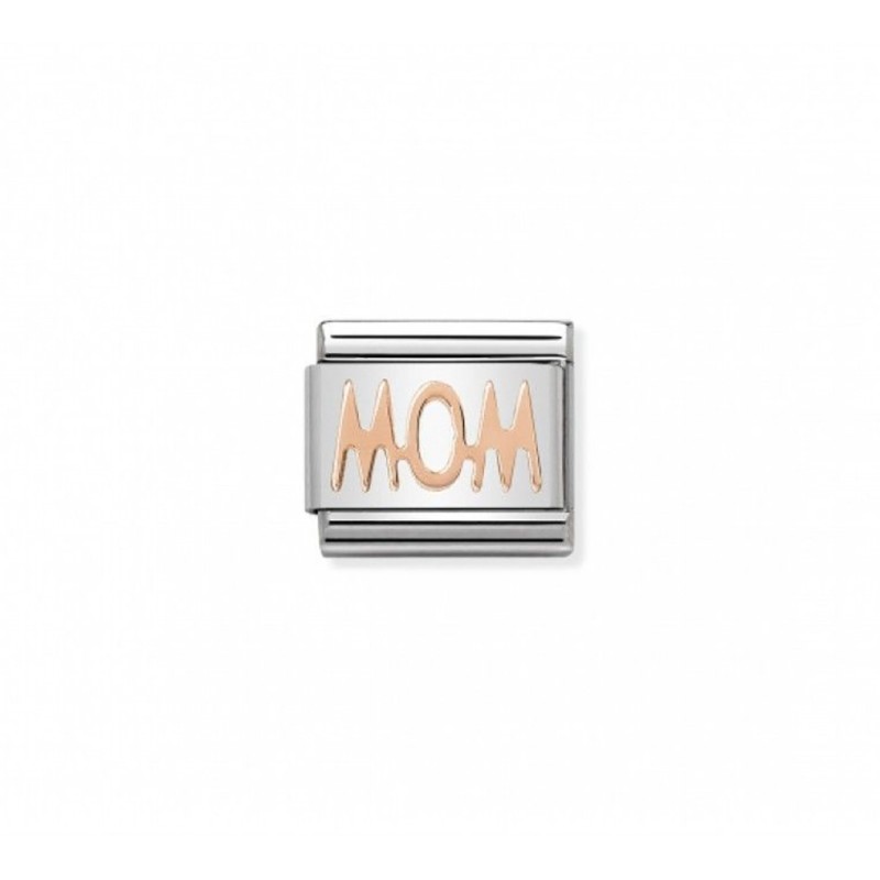 Link Nomination Acero y Oro Rosa "Mom" 430107 02 | Joyería River