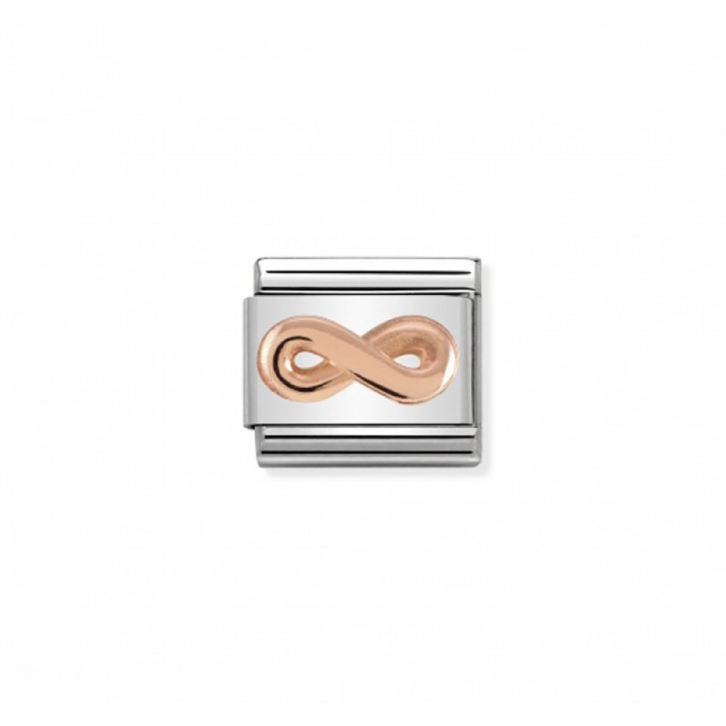 Link Nomination Acero y Oro Rosa "Infinito" 430106 03 | Joyería River