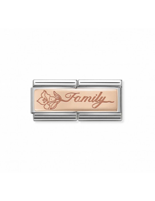 Link Nomination Acero y Oro Rosa "Family" 430710 17