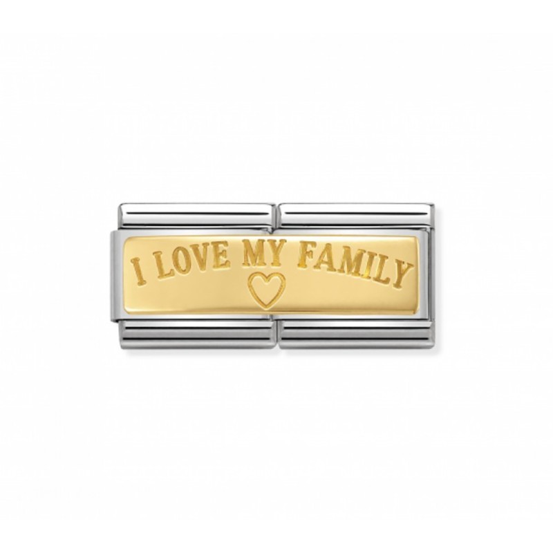 Link Nomination Acero y Oro "I love family" 030710 03 | Joyería River