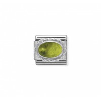 Link Nomination Acero y Plata "Peridoto ovalo" 330504 05 | Joyería ...