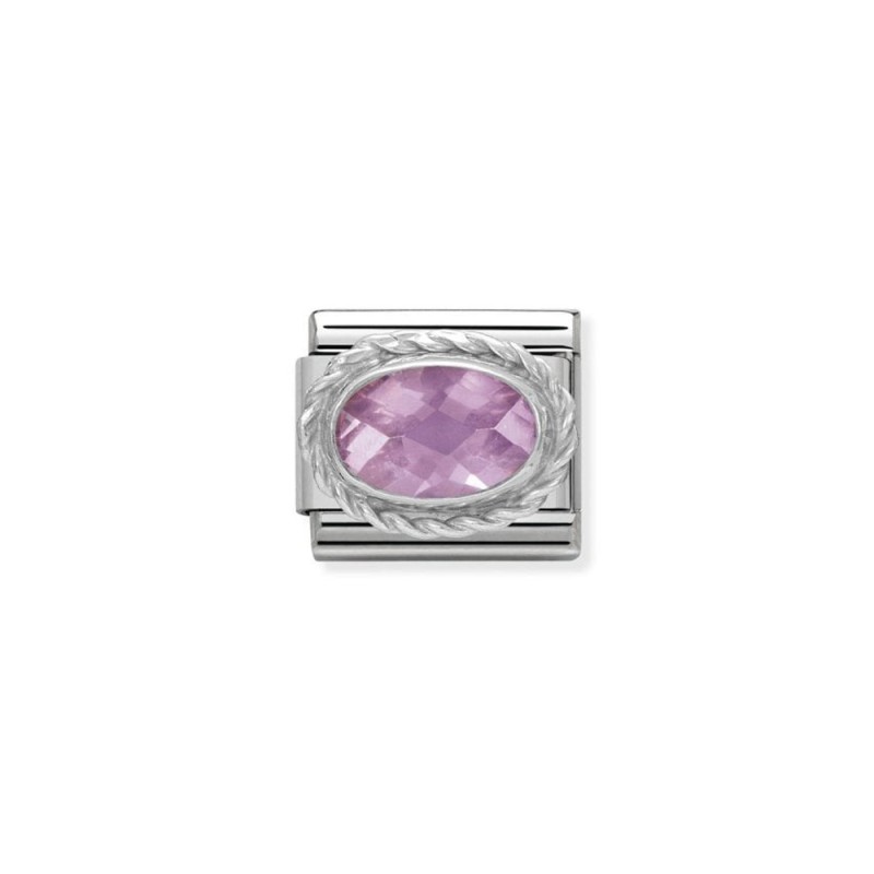 Link Nomination Acero y Plata "Rosa oval" 330604 003 | Joyería River