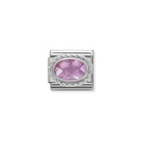 Link Nomination Acero y Plata "Rosa oval" 330604 003 | Joyería River