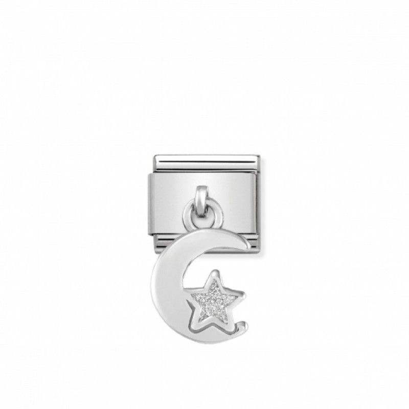 Link Nomination Acero y Plata Colgante"Luna y estrella" 331805 05 |...