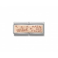 Link doble Nomination Acero y Oro Rosa "Pide un deseo" 430710 19 | ...